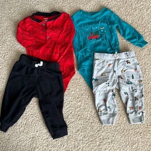 Carters long sleeve boys Winter outfits, 9 months